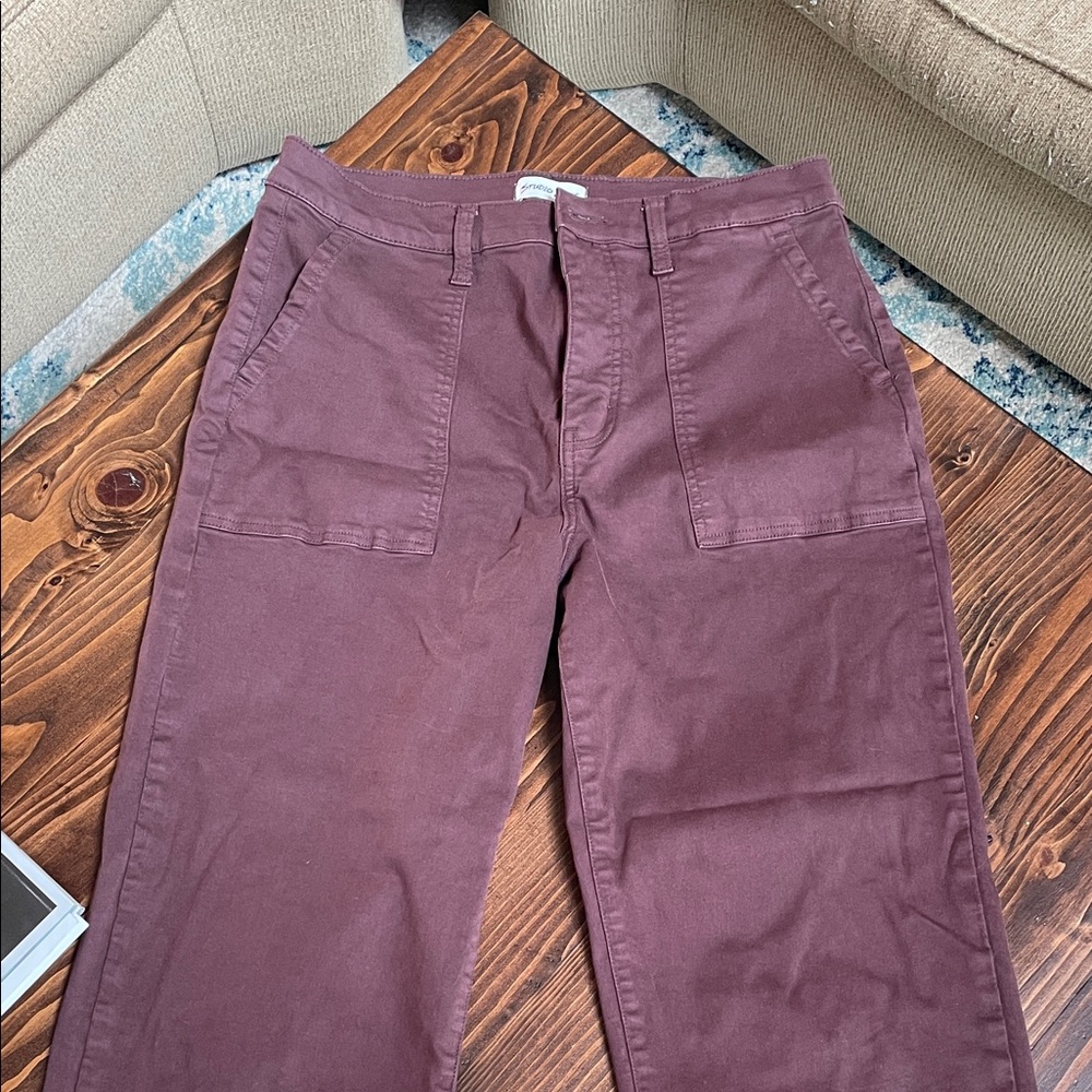 Women’s Cotton Chinos - Plum Utility Style